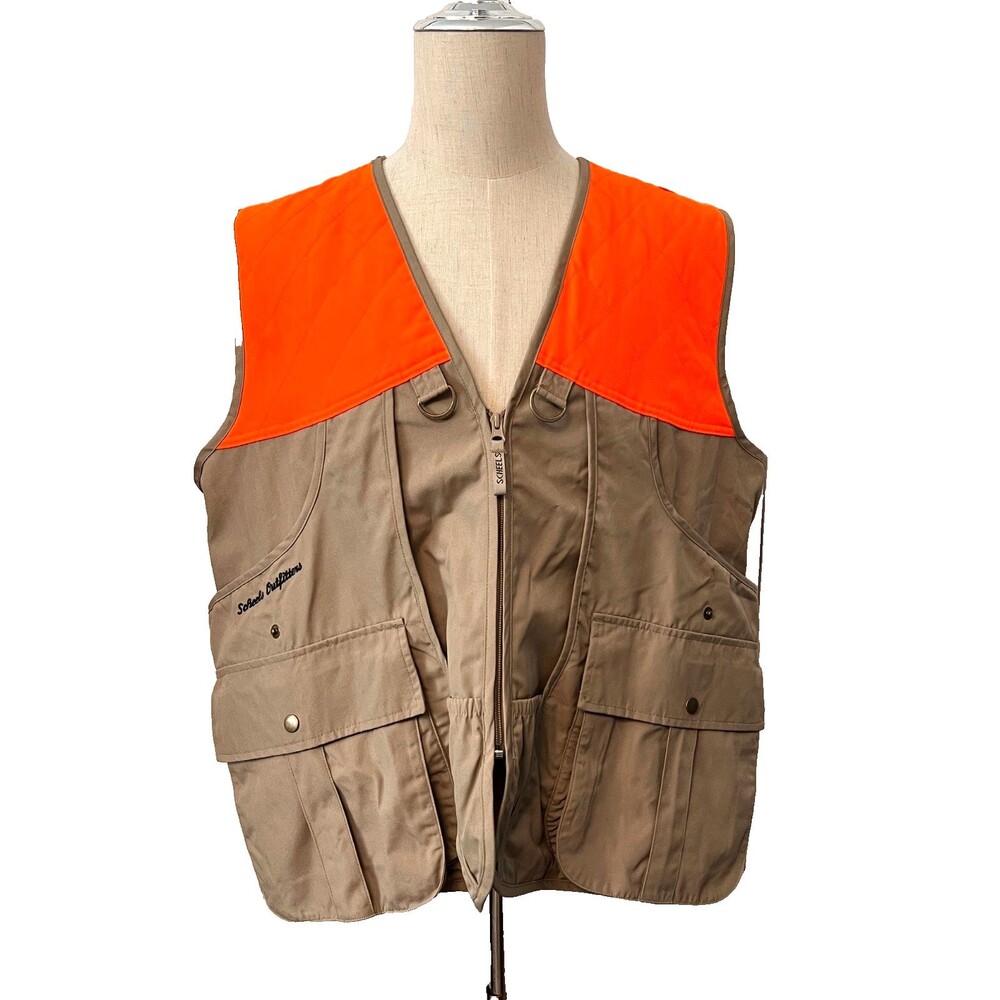 Scheels Outfitters Hunting Vest Men's L Blaze Orange Khaki Pheasant Field Gear
